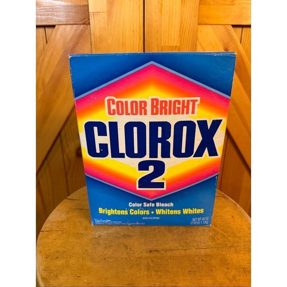 Vintage Clorox 2 Color Safe Bleach 40oz Non-Chlorine Laundry Powder (6999)